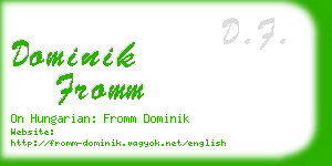 dominik fromm business card